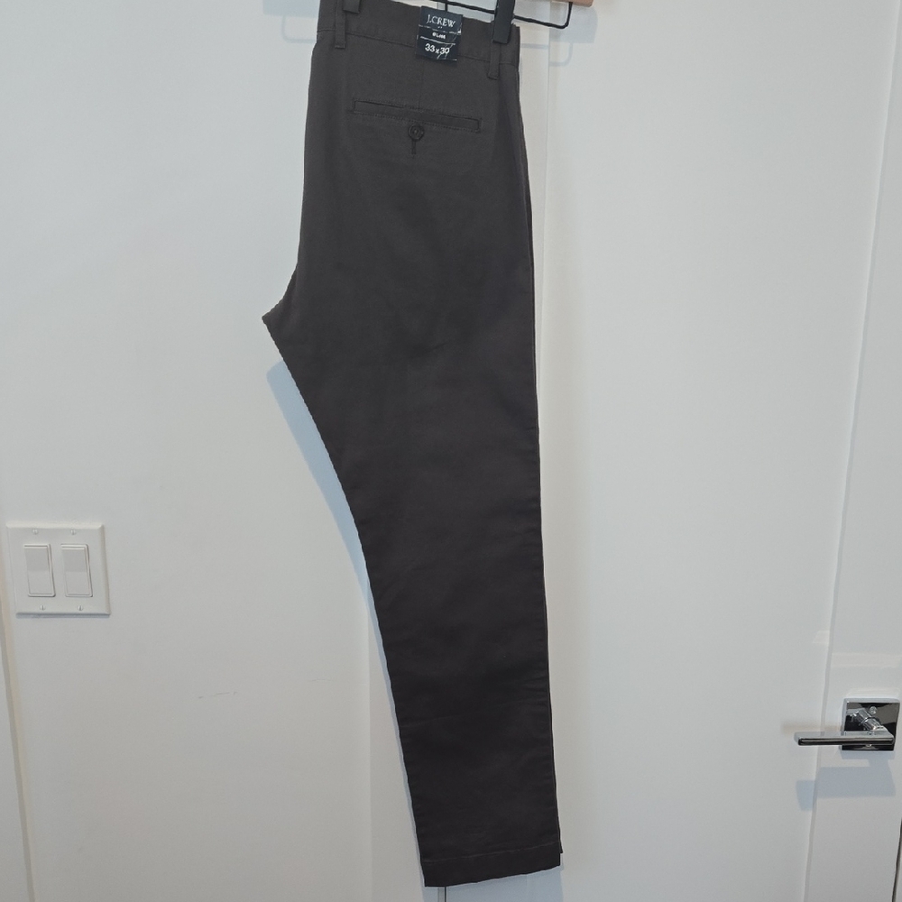 J. Crew Men's Flex Slim Chino NWT - Gray/Brown - 33 X 30